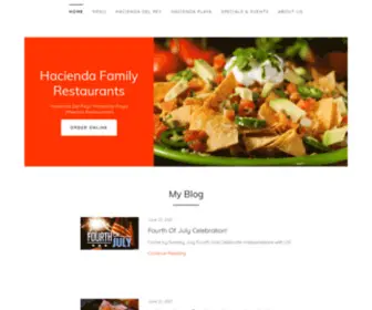 Haciendarestaurants.com(Mexican Restaurant) Screenshot