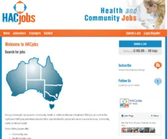 HacJobs.com.au(Social Work Jobs Australia) Screenshot