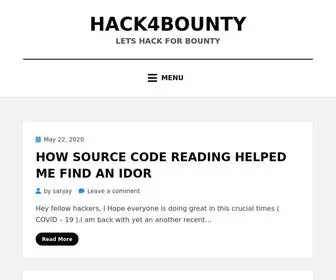 Hack4Bounty.com(Lets hack for Bounty) Screenshot