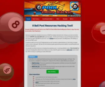 Hack8Pool.com(8 Ball Pool Hacking Tool) Screenshot