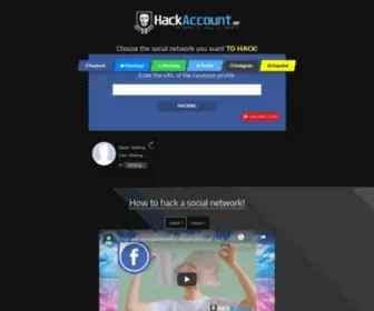 Hackaccount.me(Learn to Hack any social network in only 5 minutes) Screenshot