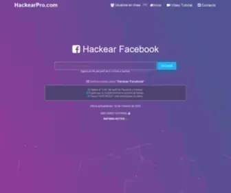 Hackearpro.com(Como Hackear un Facebook 2024 Gratis) Screenshot