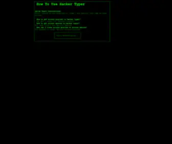 Hackertyper.com(Hacker Typer) Screenshot