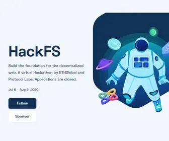 Hackfs.com(Hackathon by ETHGlobal and Protocol Labs) Screenshot