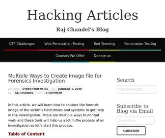 Hackingarticles.in(Raj Chandel's Blog) Screenshot