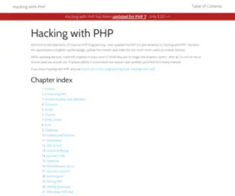 Hackingwithphp.com(Table of Contents) Screenshot