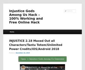 Hackinjusticegodsamongus.win(Injustice Gods Among Us Hack) Screenshot