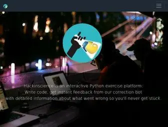 Hackinscience.org(Python Exercises) Screenshot