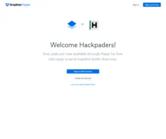 Hackpad.com(Dropbox Paper) Screenshot