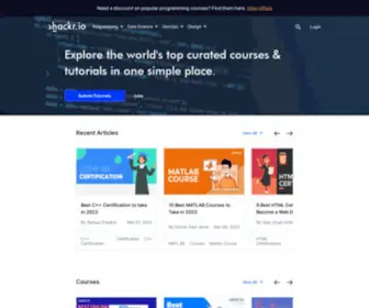 Hackr.io(Find the best online Programming courses and Tutorials) Screenshot