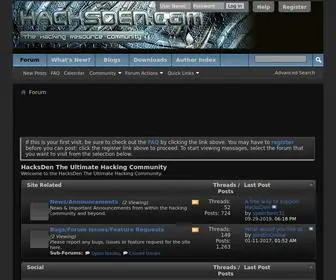 Hacksden.com(HacksDen The Ultimate Hacking Community) Screenshot