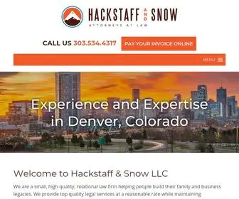 Hackstafflaw.com(Hackstaff & Snow) Screenshot