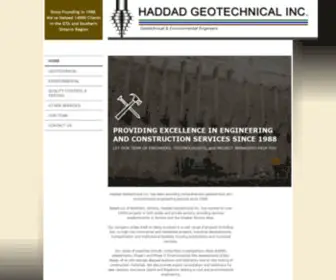 Haddadgeo.com(Haddad Geotechnical Inc) Screenshot