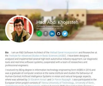 Hadiabdikhojasteh.ir(Hadi Abdi Khojasteh Academic Website) Screenshot