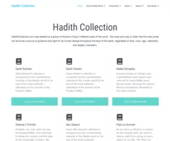 Hadithcollection.com(Online Hadith Collection in English) Screenshot