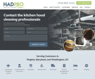 Hadpro.com(Commercial Hood Cleaning) Screenshot