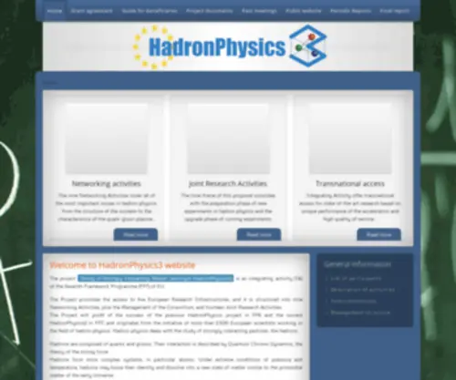 Hadronphysics3.eu(Hadronphysics3) Screenshot