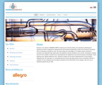 Hadronscientific.pl(Hurtownia z odczynnikami chemicznymi) Screenshot