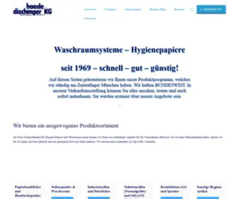 Haede-Papier.de(Hygiene Artikel Großhandel in München) Screenshot