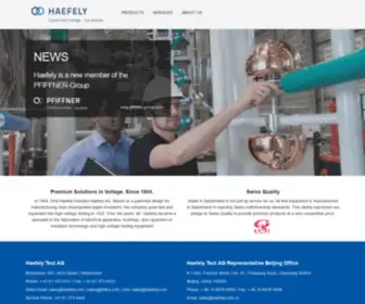 Haefely.com(Pfiffner Group) Screenshot