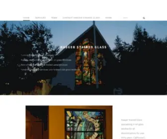 Haegerstainedglass.com(Haeger Stained Glass Specializing in Art Glass Windows) Screenshot