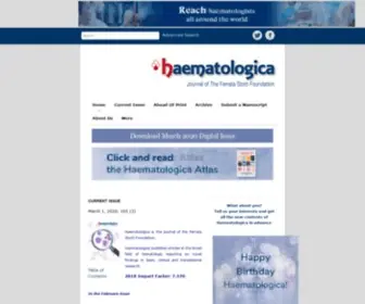 Haematologica.org(Open access journal of the Ferrata) Screenshot