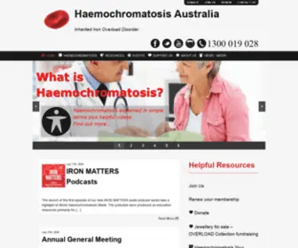 Haemochromatosis.org.au(Haemochromatosis Australia) Screenshot