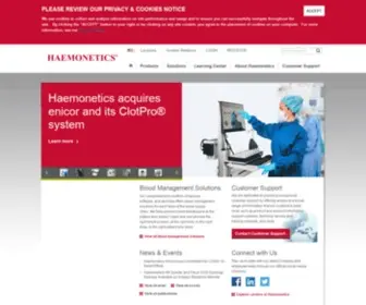Haemonetics.com(Haemonetics) Screenshot