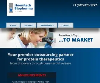 Haemtechbiopharma.com(Assay services) Screenshot