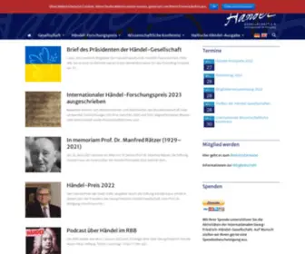 Haendel.de(Internationale Händelgesellschaft) Screenshot