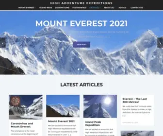 Haexpeditions.com(High Adventure Expeditions) Screenshot