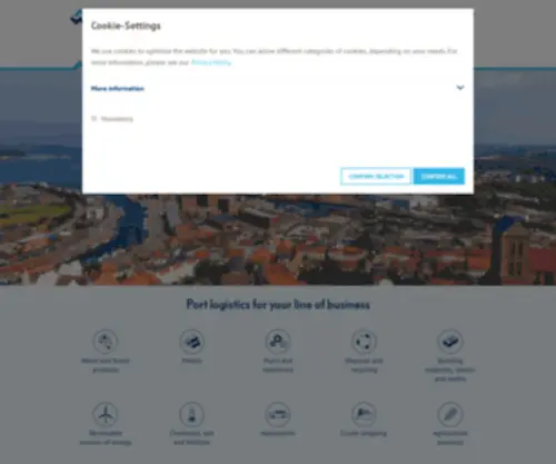 Hafen-Wismar.de(Port, Logistics, Baltic Sea) Screenshot