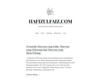 Hafizulfaiz.com(Tempat kata) Screenshot