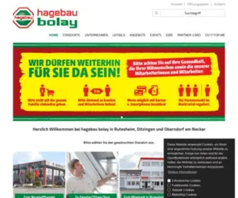 Hagebau-Bolay.de(Herzlich Willkommen bei hagebau bolay) Screenshot