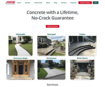 Hageconcrete.com(Local Minneapolis Concrete Contractor) Screenshot