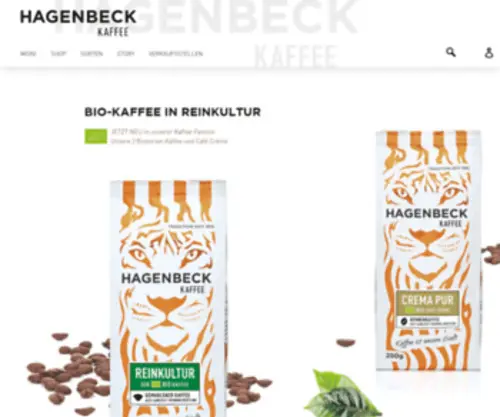 Hagenbeck-Kaffee.de(Moin) Screenshot