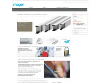 Hager.sg(Manufacturer of electrical distribution systems Hager) Screenshot