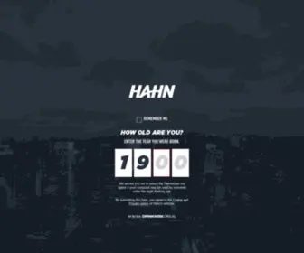 Hahn.com.au(Hahn Brewers) Screenshot