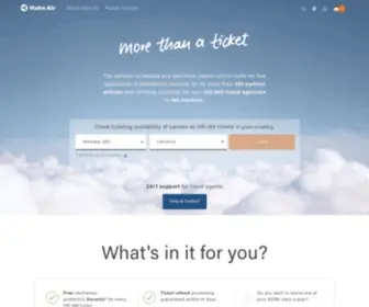Hahnair.com(Hahn Air) Screenshot