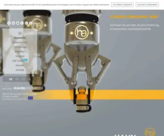 Hahnautomation.com(International operierender Sondermaschinenbauer) Screenshot
