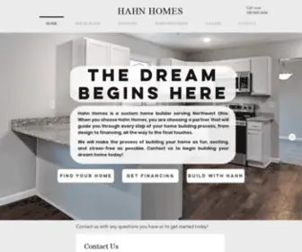 Hahnhomesohio.com(Custom Home Builders in Northeast Ohio) Screenshot