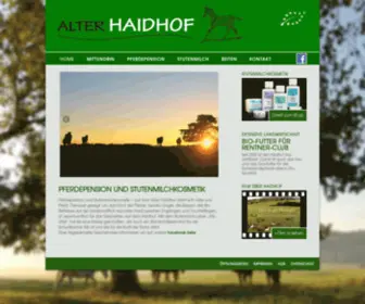 Haidhof.de(Stutenmilch und Stutenmilchkosmetik) Screenshot