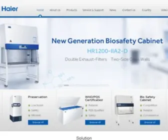 Haiermedical.com(Haier biomedical) Screenshot