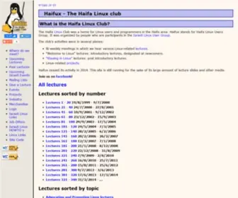 Haifux.org(Haifa Linux Club) Screenshot