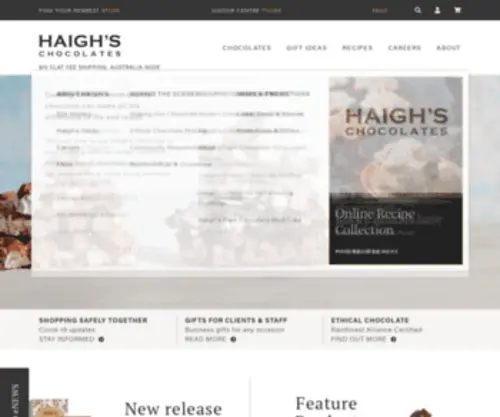 Haighschocolates.com(Haigh's Chocolates Haigh's Chocolate) Screenshot