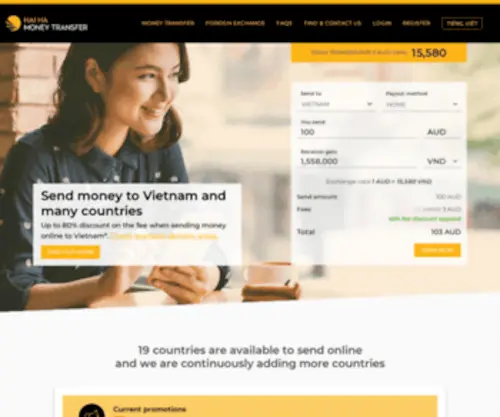 Haihamoneytransfer.com.au(Haihamoneytransfer) Screenshot