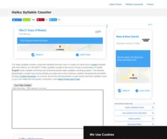 Haikusyllablecounter.com(Haiku Syllable Counter) Screenshot