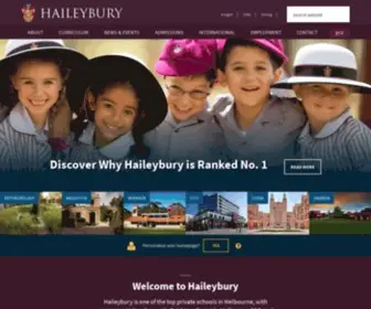 Haileybury.com.au(Private School Melbourne) Screenshot