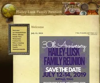 Haileylusk.com(Hailey-Lusk Family Reunion) Screenshot