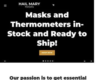 Hailmarymasks.com(Hail Mary Masks) Screenshot